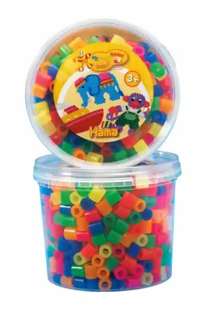 Hama Maxi Strijkkralen in Bak - Neonmix (051), 600st. Dagaanbieding