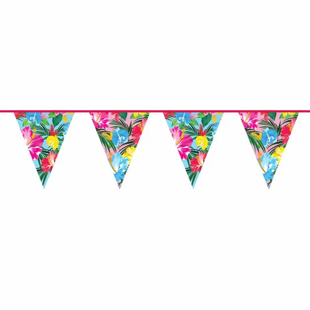 Vlaggenlijn Tropical Bloemen, 10mtr. Actieprijs