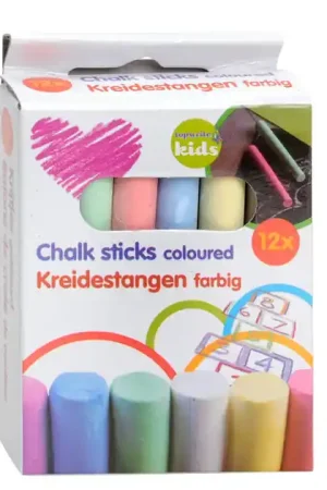 Weekendaanbieding Gekleurd Schoolkrijt, 12st