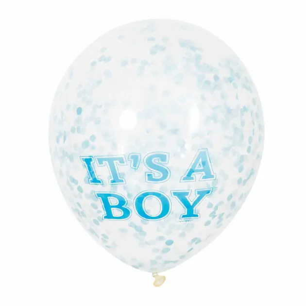 Flitsaanbieding Confetti Ballonnen Jongen, 6st.