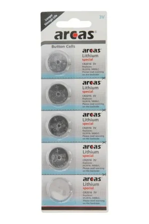 Aanbieding ARCAS Batterij Lithium CR2016 3V, 5st.