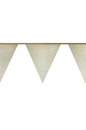 Vlaggenlijn Goud Glitter, 6mtr. Merkproduct