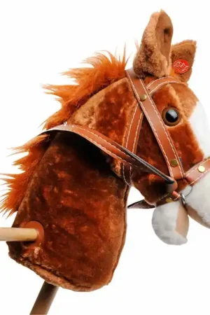 Houten Stokpaard met Geluid Bruin Exclusieve Aanbieding
