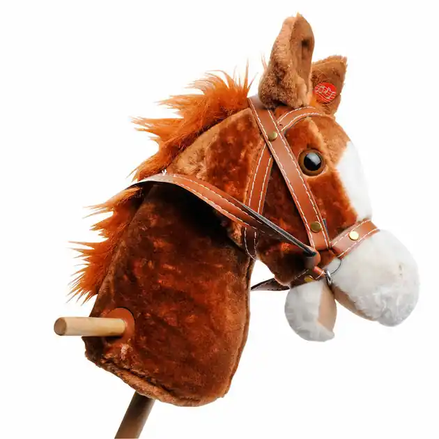 Houten Stokpaard met Geluid Bruin Exclusieve Aanbieding
