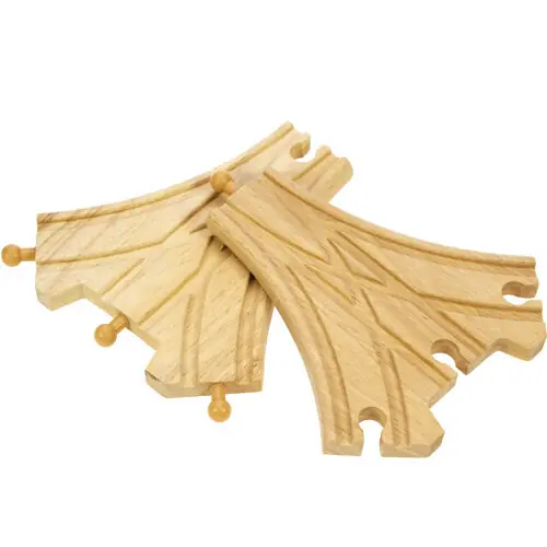 Bigjigs Houten Rails - 3-weg Splitsing, 2st. Voordeelprijs