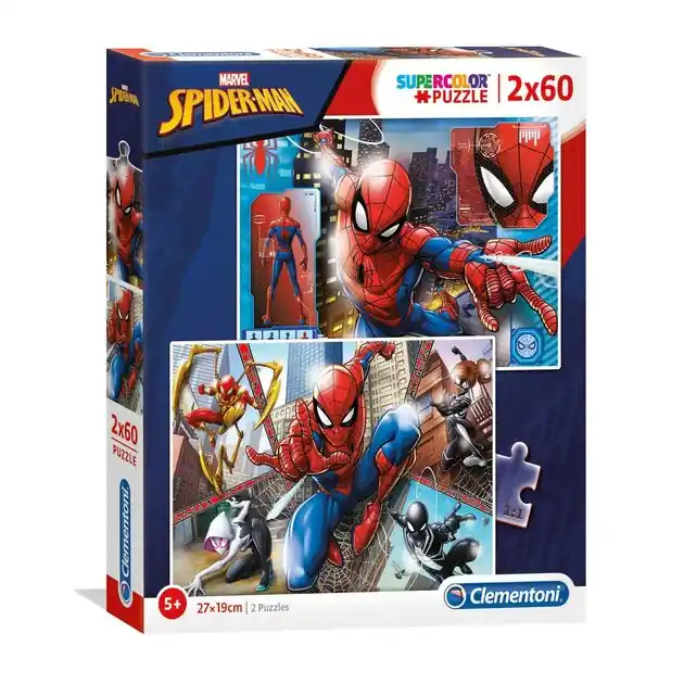 Exclusieve Aanbieding Clementoni Puzzel Spiderman, 2x60st.
