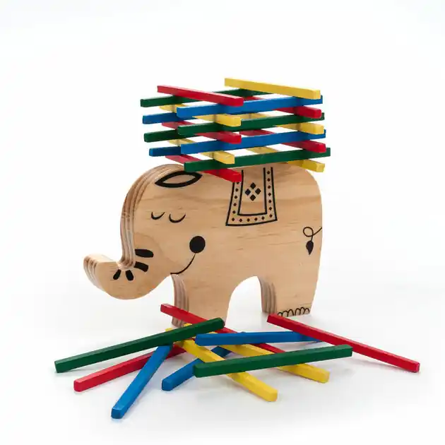 Houten Balans Spel Olifant Finale Uitverkoop