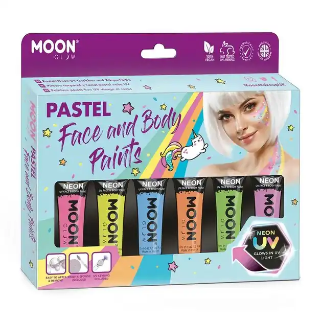 Face & Body Paint Schminkset - Pastel Neon Seizoensaanbieding