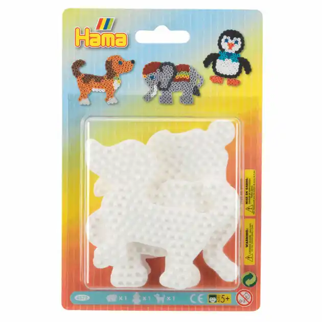 Koop Vandaag Hama Midi Strijkkralenbordjes - Olifant, Pinguin, Hond
