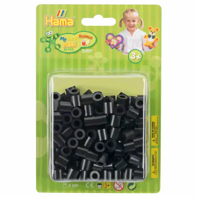 Hama Maxi Strijkkralen Zwart, 250st. Beste Prijs