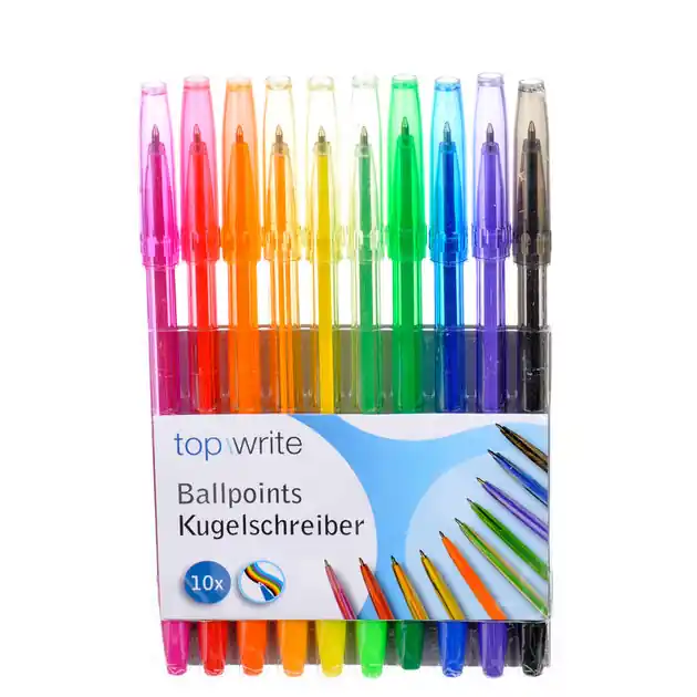 Nieuw Balpen Regenboog Kleuren, 10st.