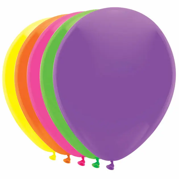 Ballonnen 5 Neonkleuren, 10st. Laatste Kans