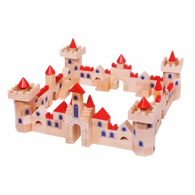 Hoge Kwaliteit Goki Houten Bouwblokken Kasteel, 145dlg.