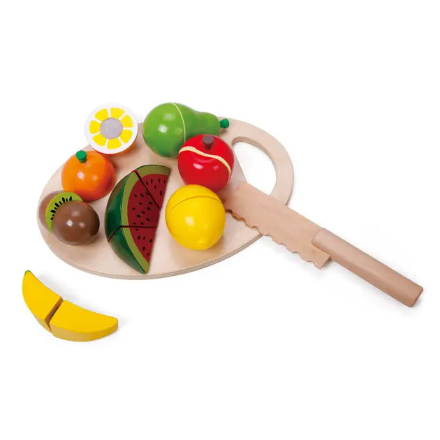 Classic World Houten Snijfruit met Snijplank, 17dlg. Populair