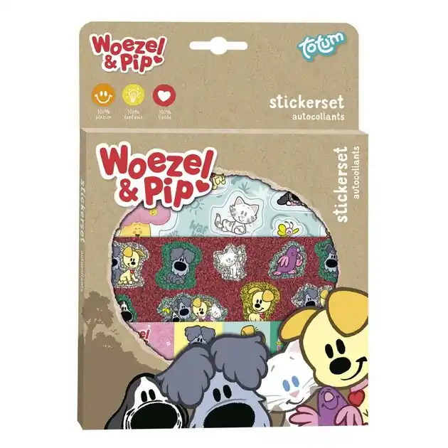 Woezel & Pip Stickerset Express Levering