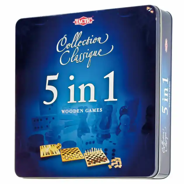 Houten Spellen, 5in1 Gereduceerde Prijs