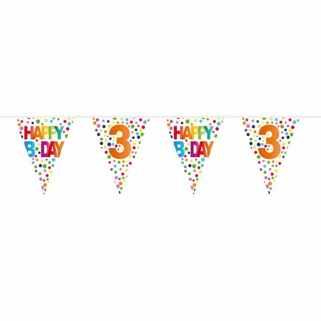 Laatste Kans Vlaggenlijn Confetti 3 jaar, 10mtr.