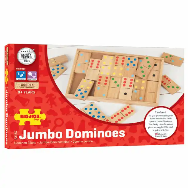 Bigjigs Jumbo Domino, 29dlg. Direct Beschikbaar