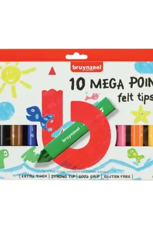 Bruynzeel Kids Mega Viltstiften, 10st. Favoriet
