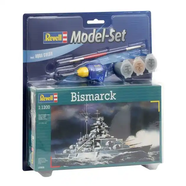 Beperkt Aanbod Revell Model Set - Bismarck - Incl. Basiskleuren Verf