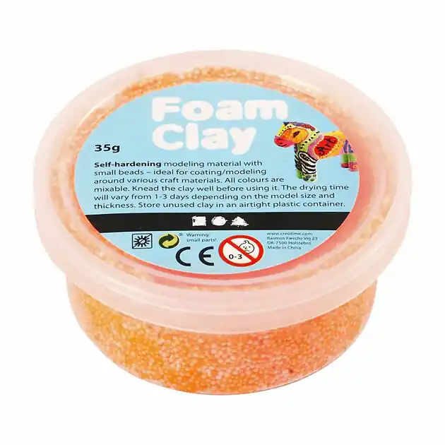 Gecertificeerd Foam Clay - Neon Oranje, 35gr.