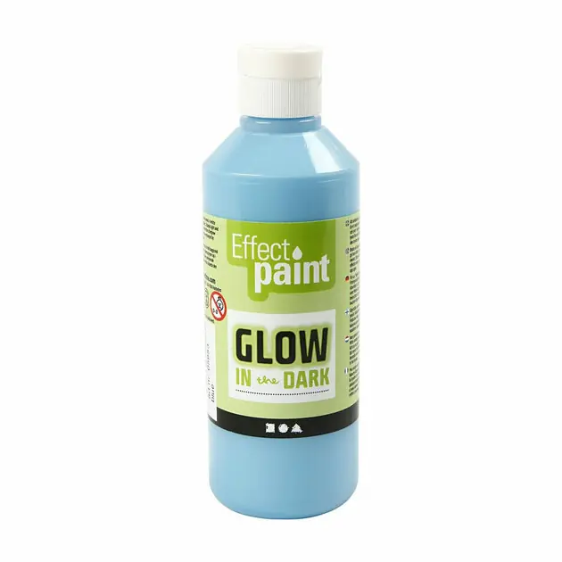Glow in the Dark Verf - Lichtblauw, 250ml Must-Have