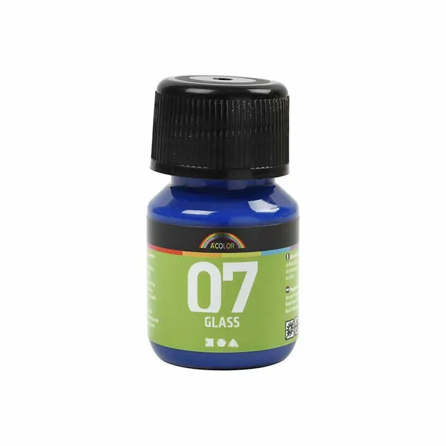 Permanente Glasverf - Briljant Blauw, 30ml Op = Op