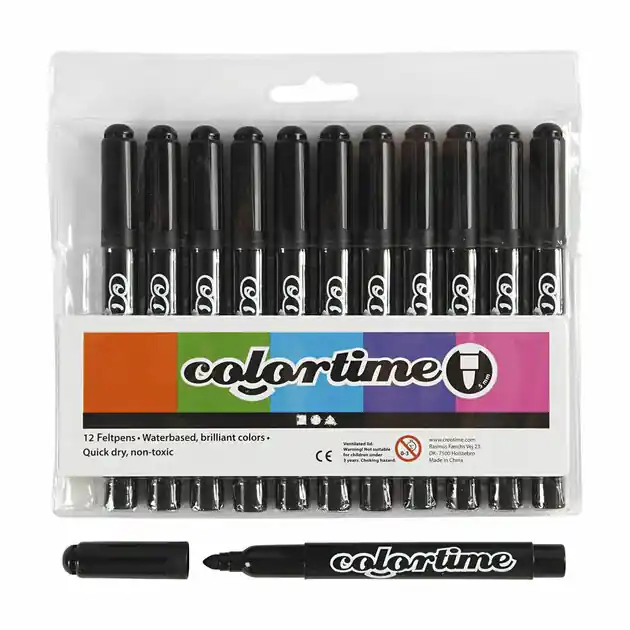 Flitsaanbieding Zwarte Jumbo Stiften, 12st.