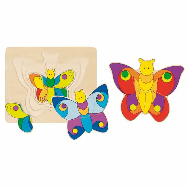 Goki Houten 3-lagen Puzzel Vlinder Aanbieding