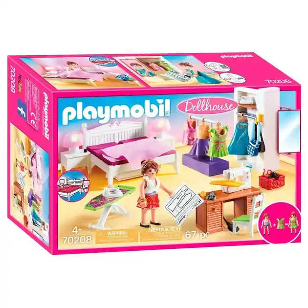 Playmobil Dollhouse Slaapkamer met Mode Ontwerphoek - 70208 Koop Vandaag