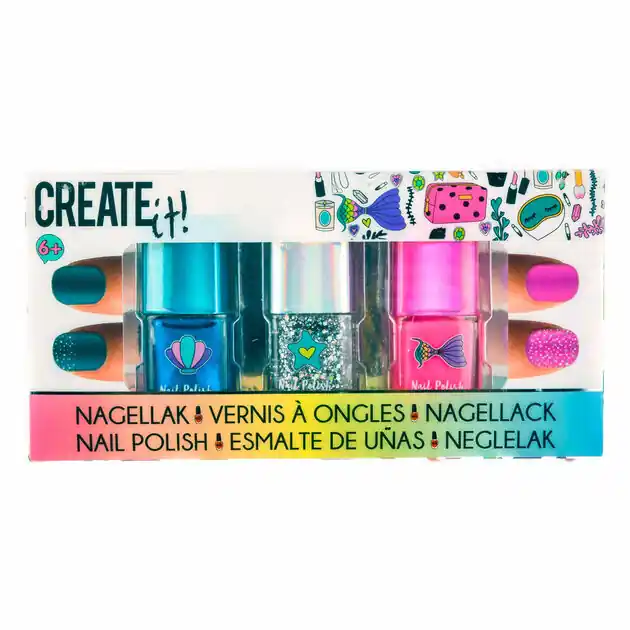 Create it! Beauty Nagellak Glitter, 3st. Seizoensaanbieding