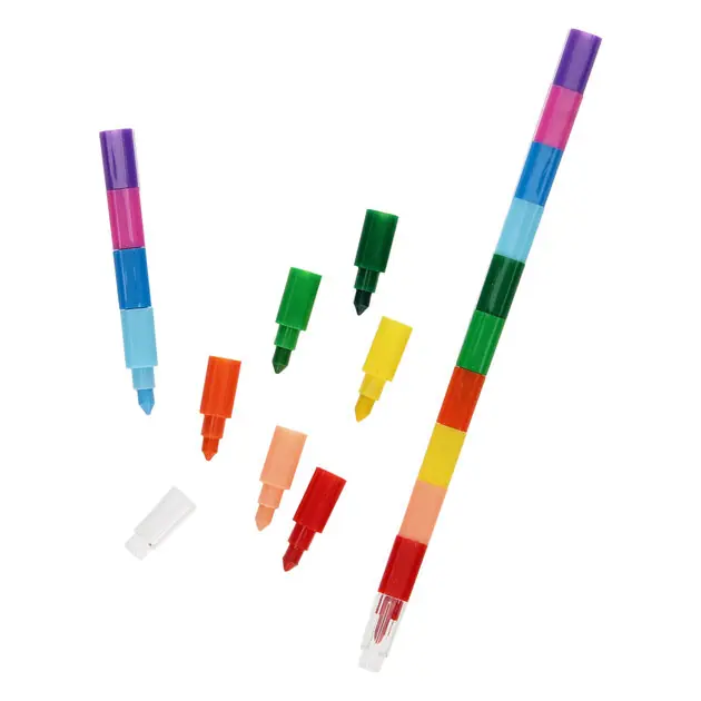 10-in-1 Waskrijt Pen, 2st. Gratis Retour