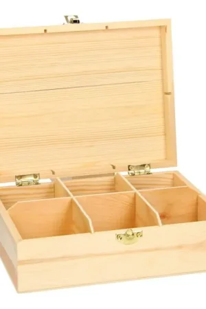 Versier je eigen Houten Theekist 6-vaks Gecertificeerd