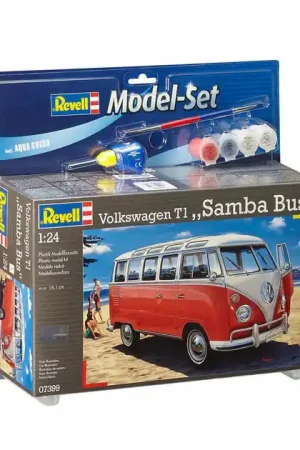Actieprijs Revell Model Set VW T1 Samba Bus 173dlg. - Incl. Basiskleuren Verf