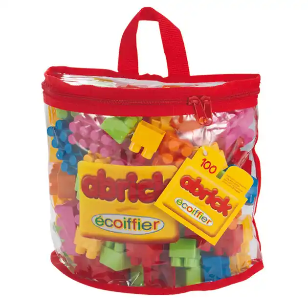 Ecoiffier Abrick Blokken in Zak Klein - 100dlg. Dagaanbieding
