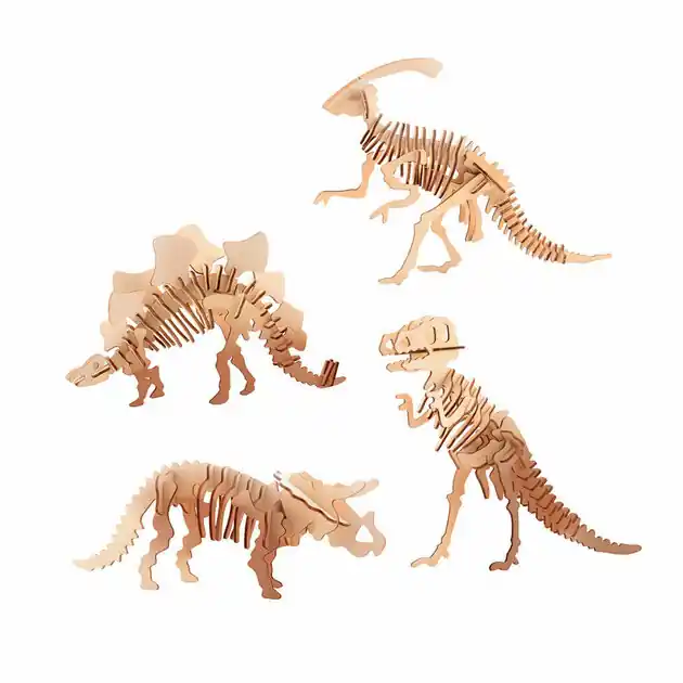 Aanbieding Houten Bouwpakket Dinosaurus 3D