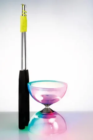 Diabolo met LED verlichting en Aluminium Stokken Laatste Versie