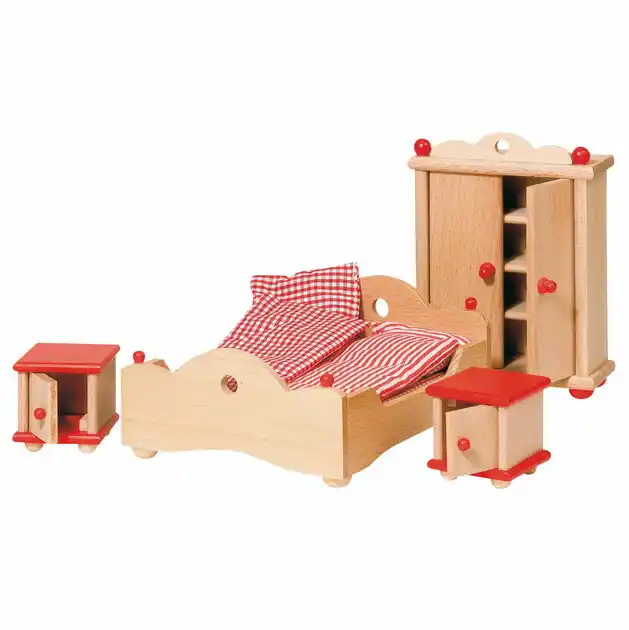 Rechtstreeks Van De Fabrikant Goki Poppenhuis Meubeltjes Slaapkamer
