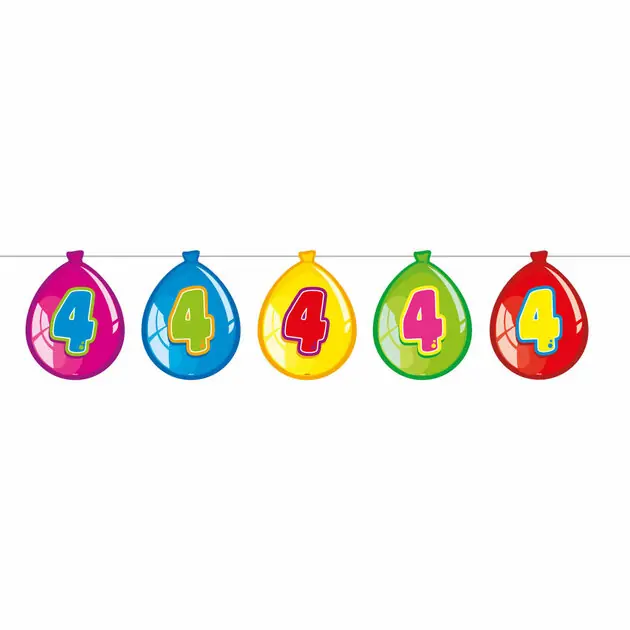 Favoriet Vlaggenlijn Ballonnen 4 jaar, 10mtr.