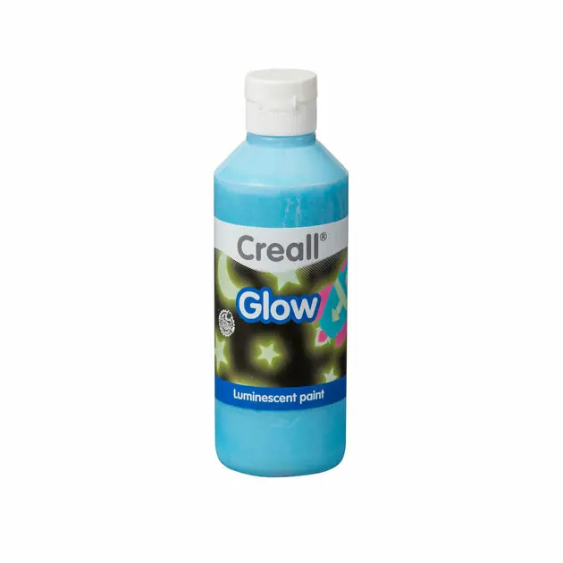 Creall Glow in the Dark Verf Blauw, 250ml Uitverkoop
