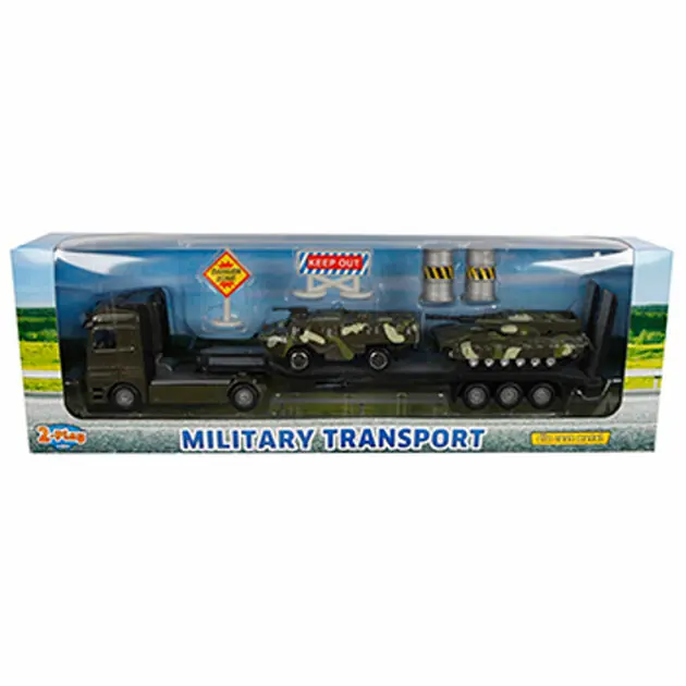 2-Play Die-cast Vrachtwagen Transporter met Tanks, 24cm Rechtstreeks Van De Fabrikant