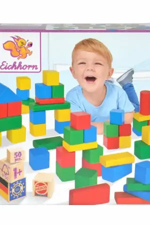 Dagaanbieding Eichhorn Houten Blokken Gekleurd, 50st.