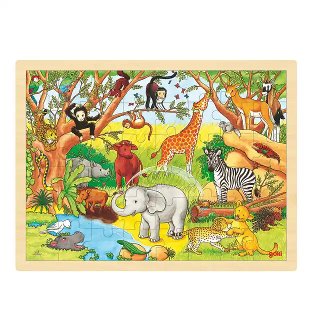 Koop Online Goki Houten Legpuzzel - Jungle, 48st.