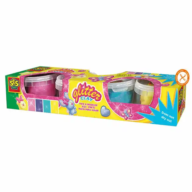 SES Glitterklei - 4 Kleipotjes Betrouwbaar