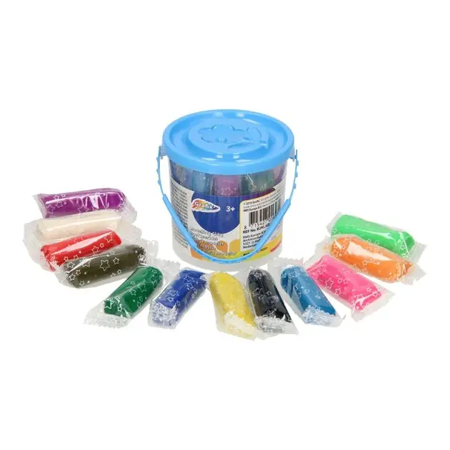 Emmertje met Gekleurde Klei, 12st. - Blauw Express Levering