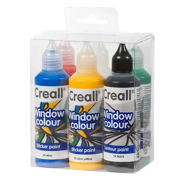 Flitsaanbieding Creall Raamverf Set, 6x80ml