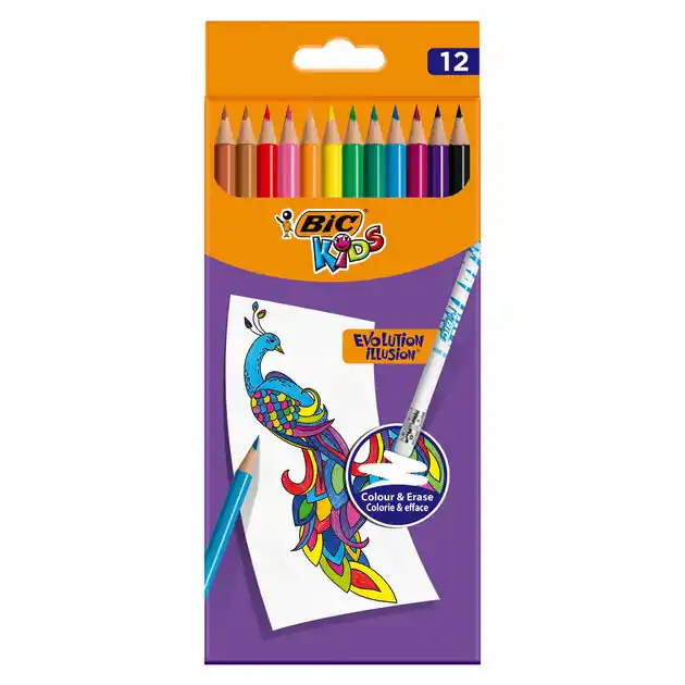 Beperkt Aanbod BIC Kids Evolution Uitgumbare Kleurpotloden, 12st.