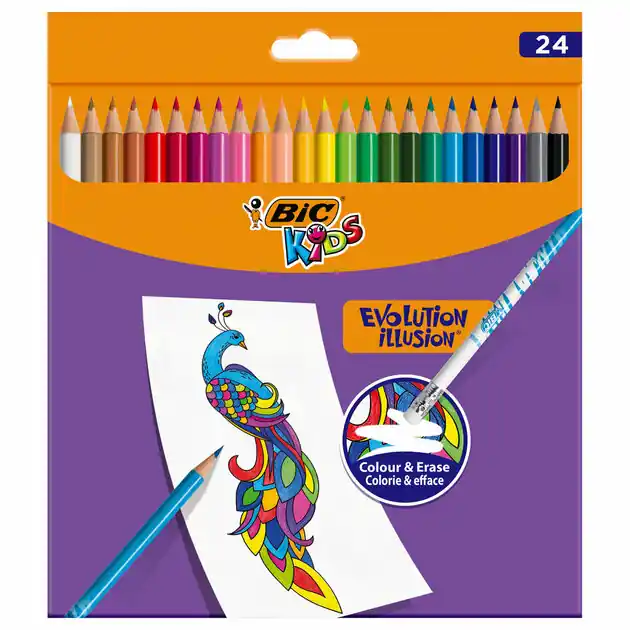 BIC Kids Evolution Uitgumbare Kleurpotloden, 24st. Koop Vandaag
