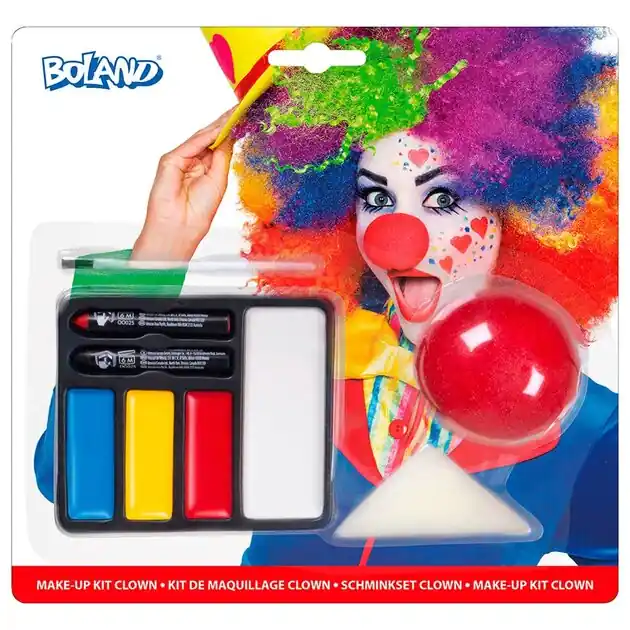 Tijdelijk Beschikbaar Schmink Set Clown met Clownsneus