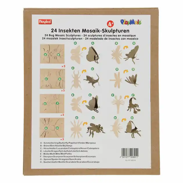 PlayMais Mosaic 3D Insecten Versieren, 24st. Beperkte Voorraad
